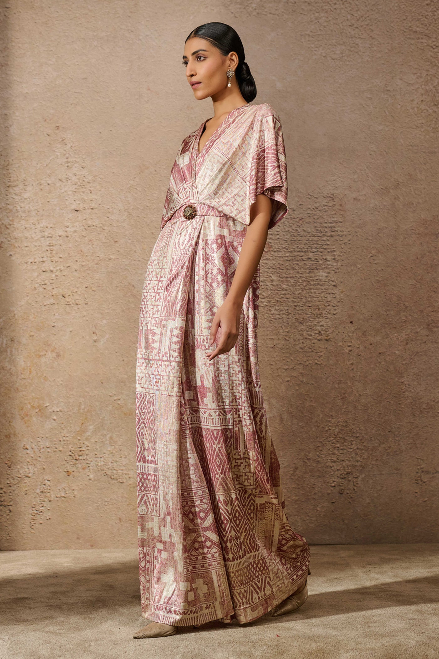 Tarun Tahiliani Signature Printed Jumpsuit indian designer wear online shopping melange singapore