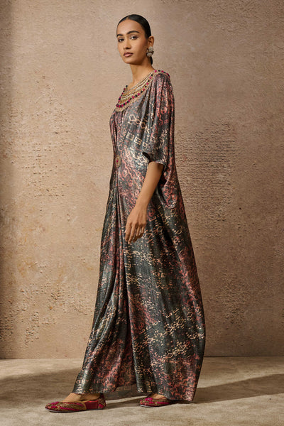 Tarun Tahiliani Signature Printed Kaftan Dress indian designer wear online shopping melange singapore