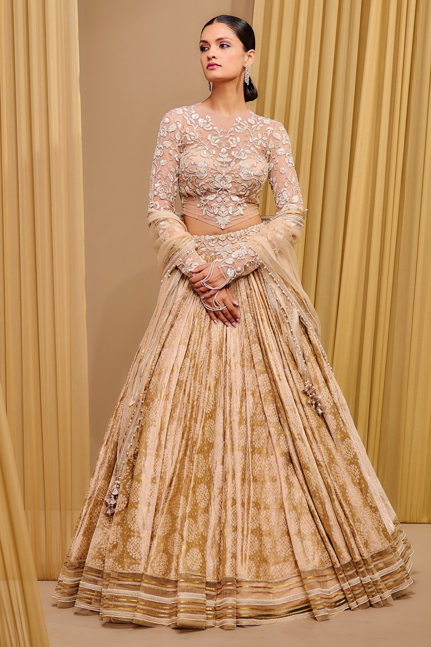 Tarun Tahiliani Signature Textile Lehenga indian designer wear online shopping melange singapore