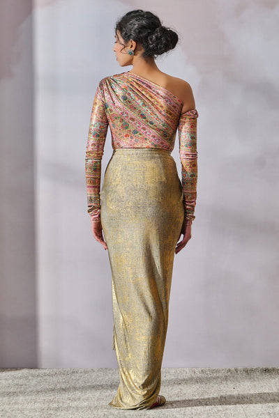 Tarun Tahiliani T-shirt Multi indian designer wear online shopping melange singapore