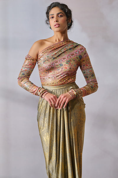 Tarun Tahiliani T-shirt Multi indian designer wear online shopping melange singapore