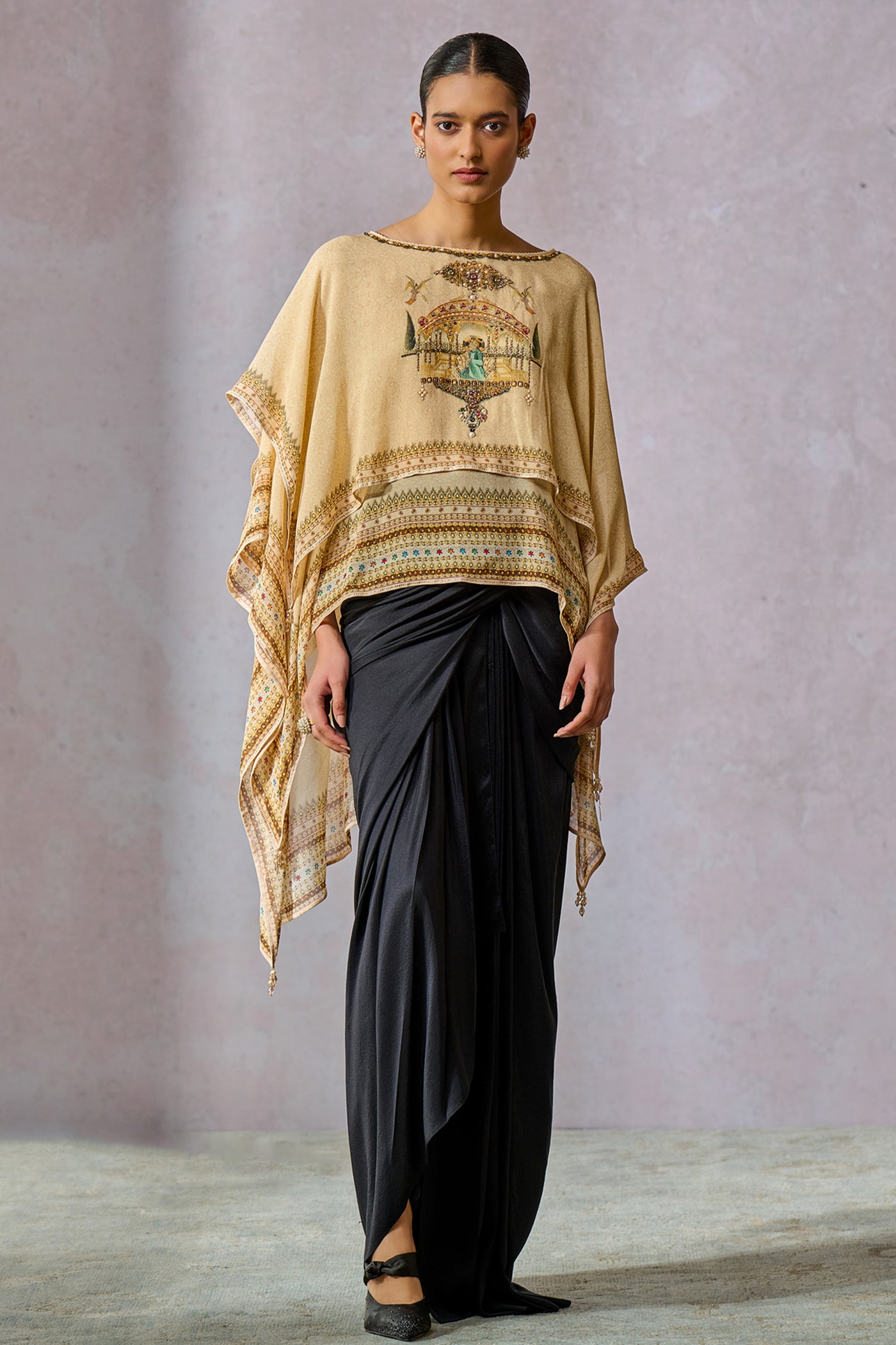 Tarun Tahiliani Top Ecru indian designer wear online shopping melange singapore