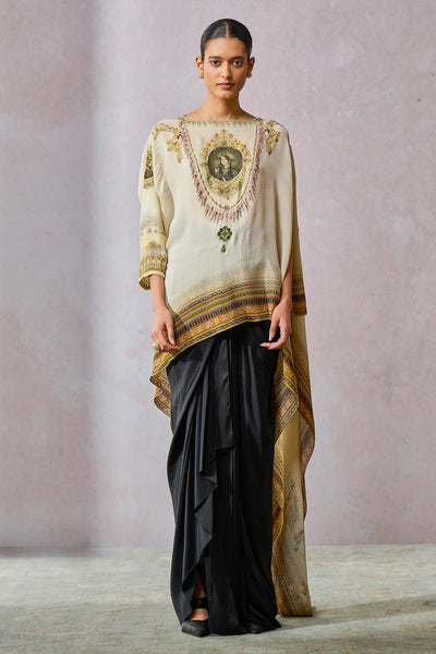 Tarun Tahiliani Top Ivory indian designer wear online shopping melange singapore