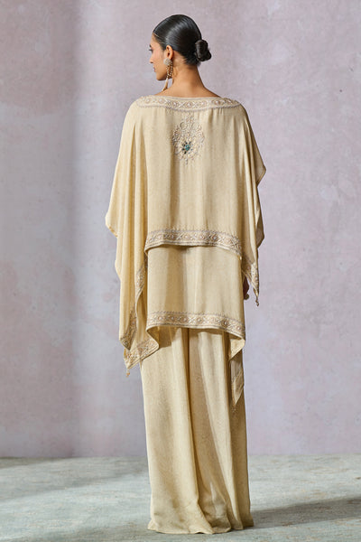 Tarun Tahiliani Top Trouser Ecru Set indian designer wear online shopping melange singapore