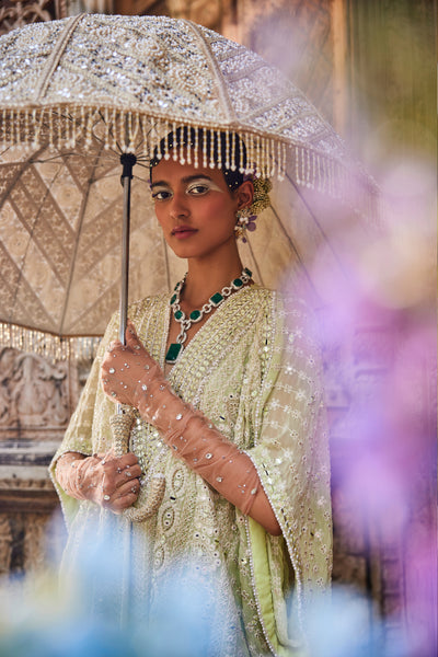 The Story Brand Zoe Kaftan Dress In Pistachio indian designer wear online shopping melange singapore