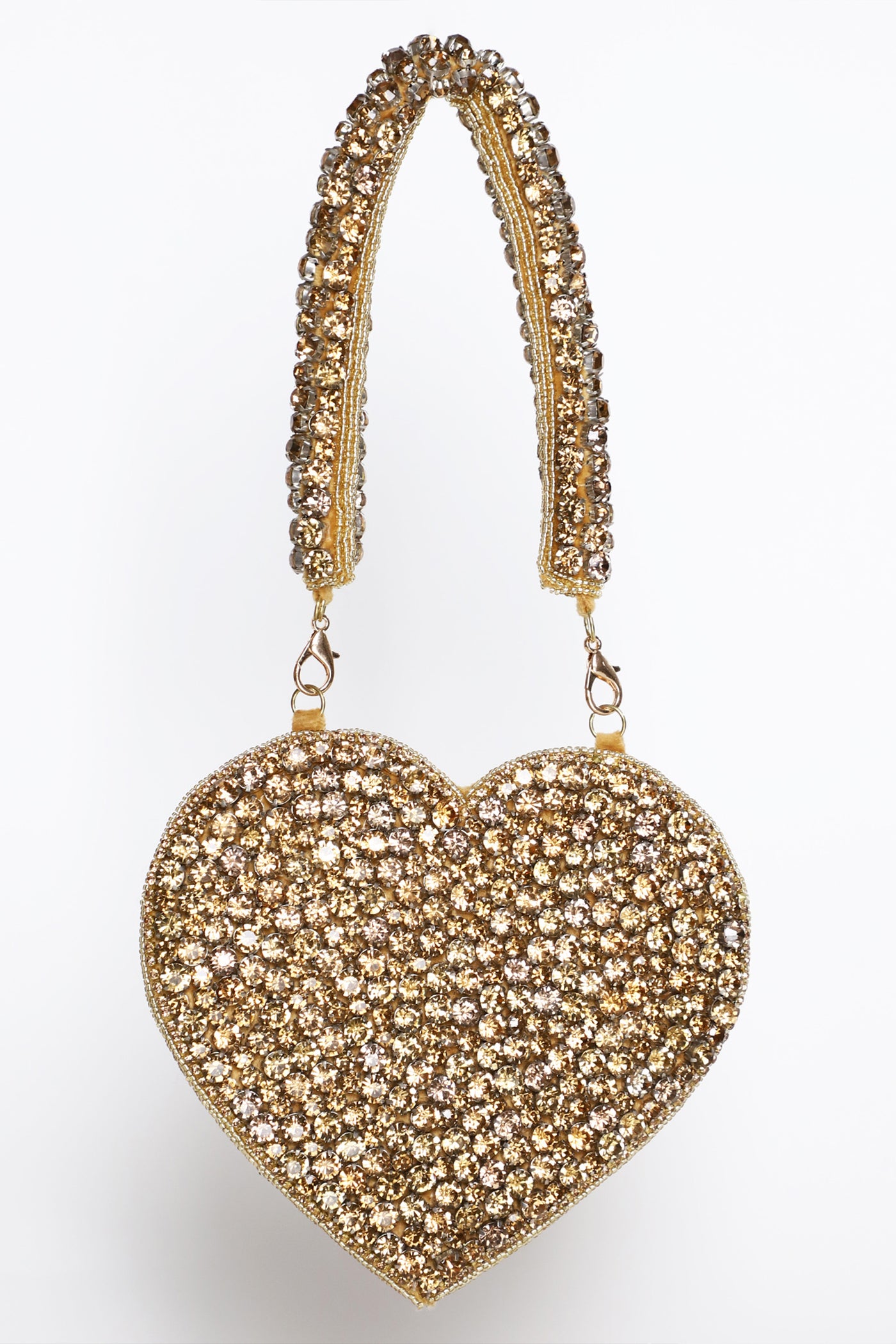 The Tan Clan Scarlette Gold Mini Heart Bag indian designer wear online shopping melange singapore