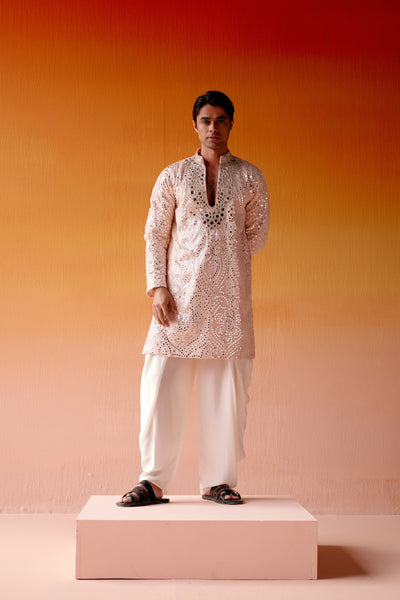 Twenty Nine Afghani Mirrorwork Kurta With Salwar indian designer wear online shopping melange singapore