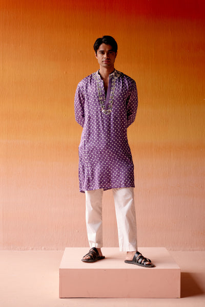 Twenty Nine Bandhani Kurta With Straight Pants indian designer wear online shopping melange singapore