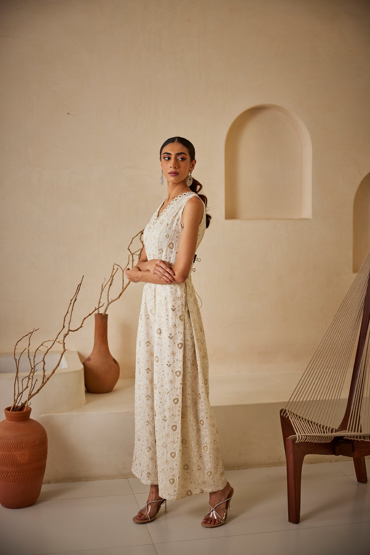 Twenty Nine Chikankari JumpSuit indian designer wear online shopping melange singapore