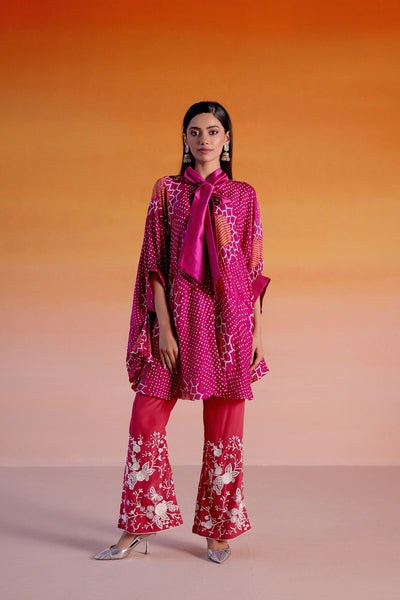 Twenty Nine Parsi Gara Palazzos Pink indian designer wear online shopping melange singapore