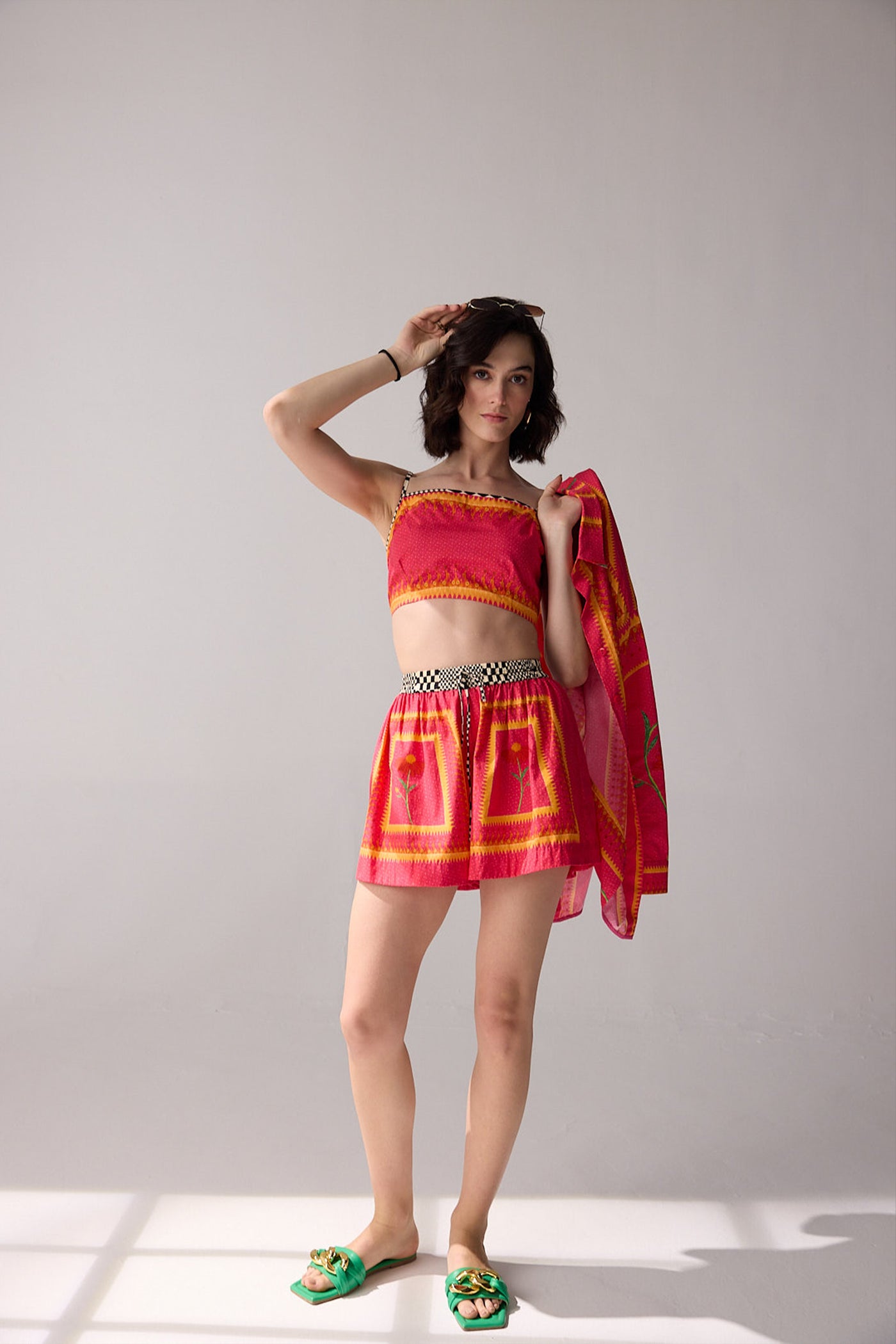 Verb Mabel Crop indian designer wear online shopping melange singapore