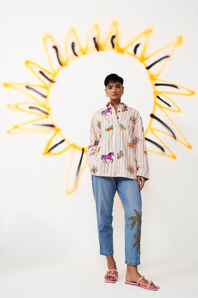 Verb Raeya Shirt indian designer wear online shopping melange singapore