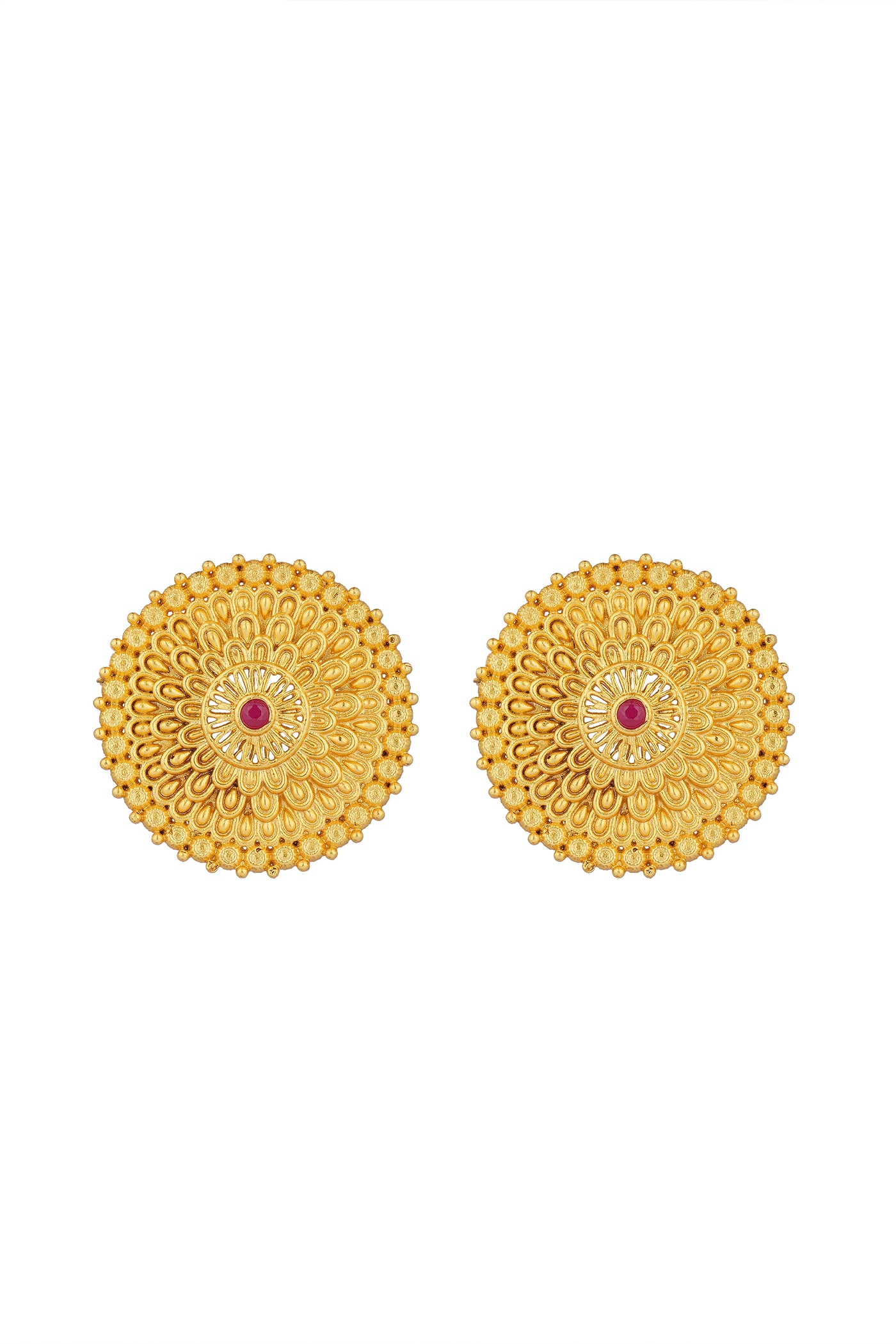 Zariin Antique Petals Floral Stud Earrings indian designer wear online shopping melange singapore