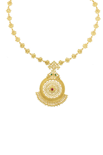 Zariin Chola Legacy Pendant Necklace indian designer wear online shopping melange singapore