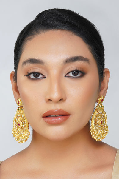 Zariin Chola Legacy Statement Earrings indian designer wear online shopping melange singapore