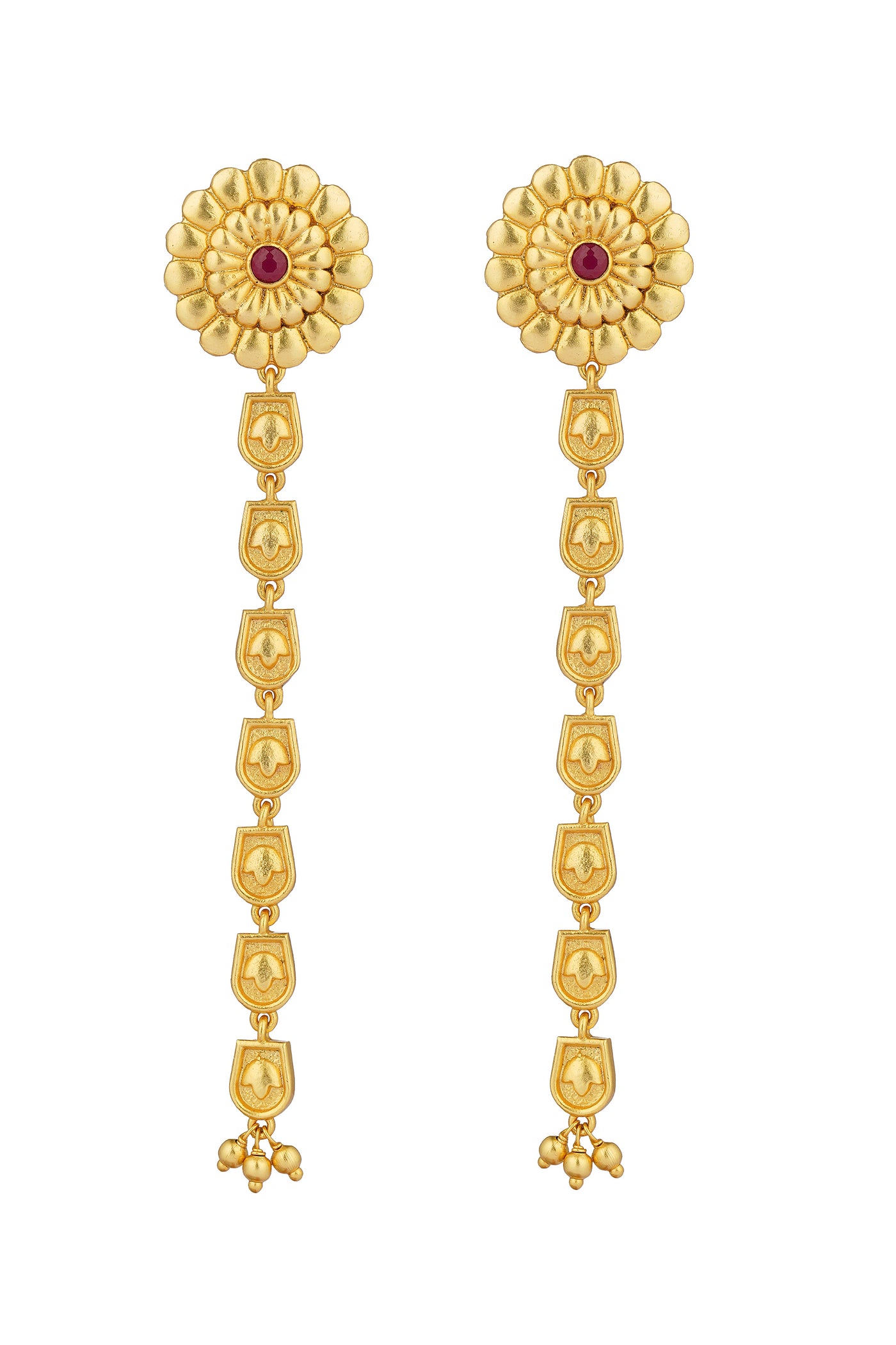 Zariin Floral Legacy Statement Earrings indian designer wear online shopping melange singapore
