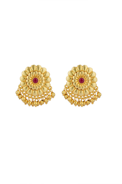 Zariin Floral Past Stud Earrings indian designer wear online shopping melange singapore