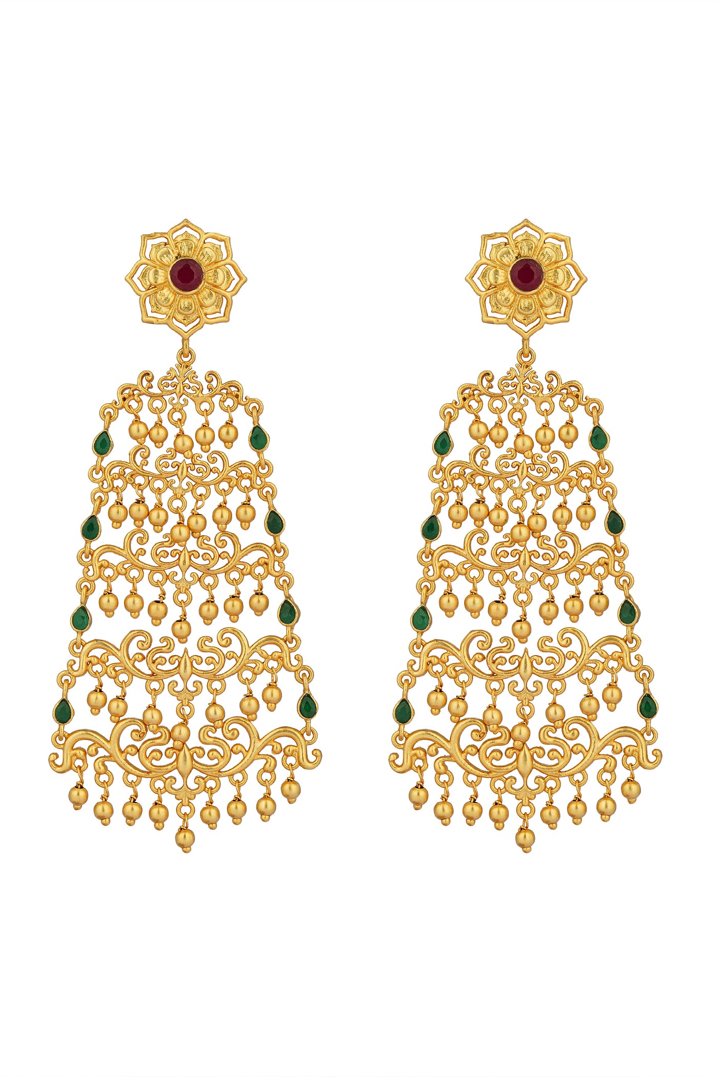 Zariin Glorious Drama Filigree Statement Earrings indian designer wear online shopping melange singapore