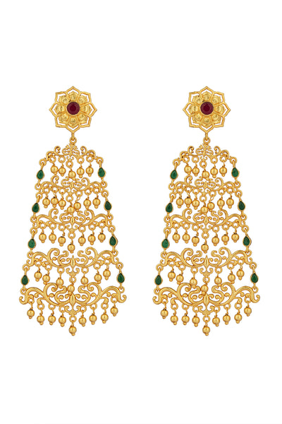 Zariin Glorious Drama Filigree Statement Earrings indian designer wear online shopping melange singapore