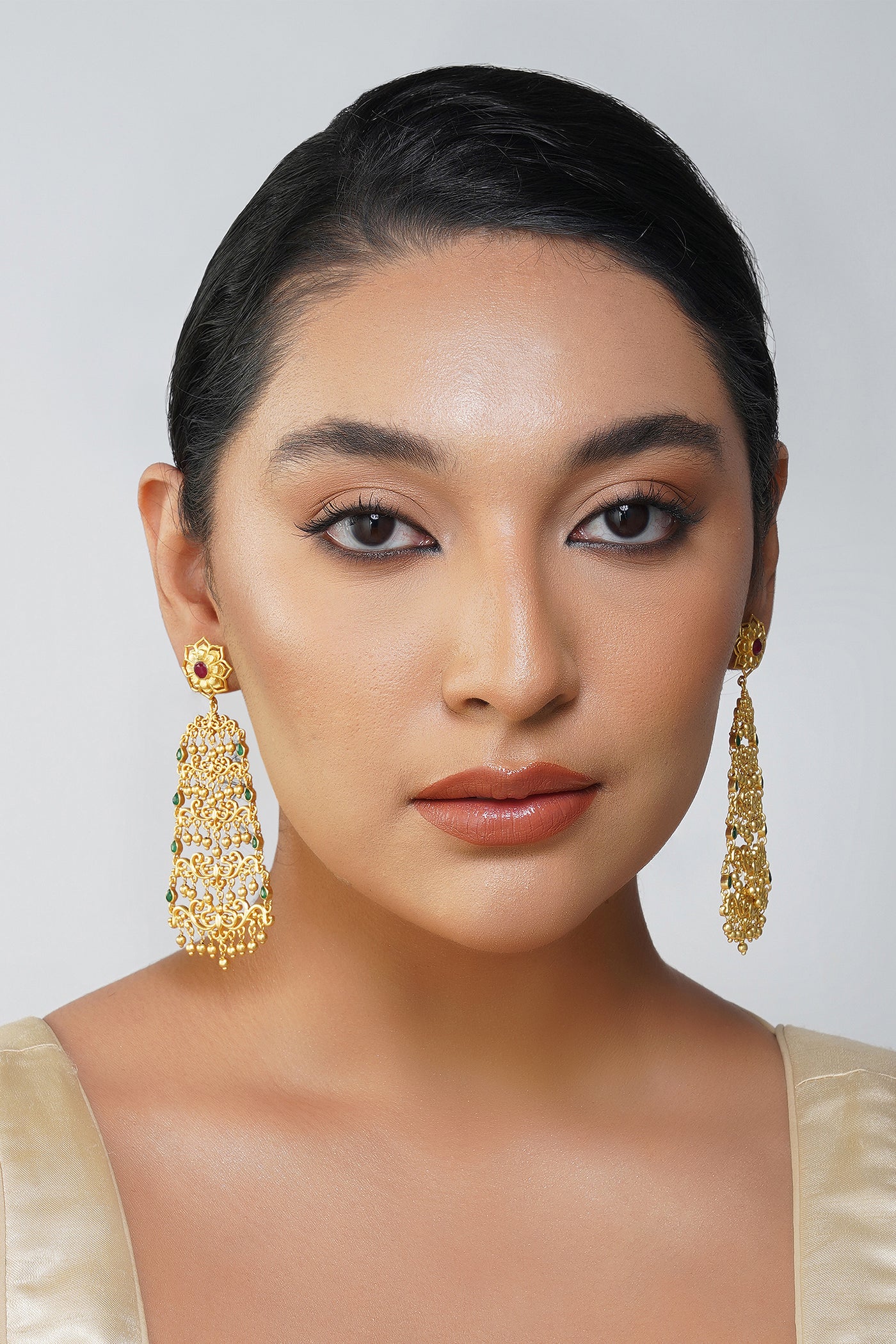 Zariin Glorious Drama Filigree Statement Earrings indian designer wear online shopping melange singapore