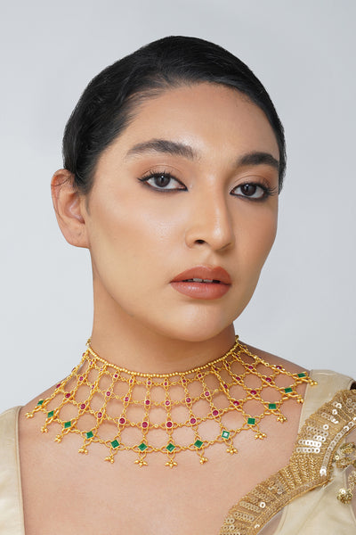 Zariin Heritage Harmony Necklace indian designer wear online shopping melange singapore