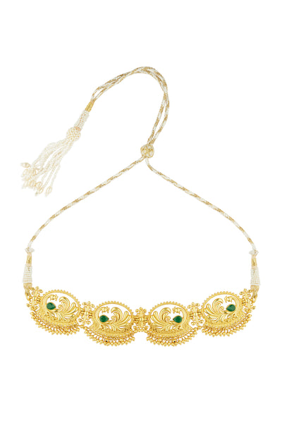 Zariin Majestic Mor Choker Necklace indian designer wear online shopping melange singapore