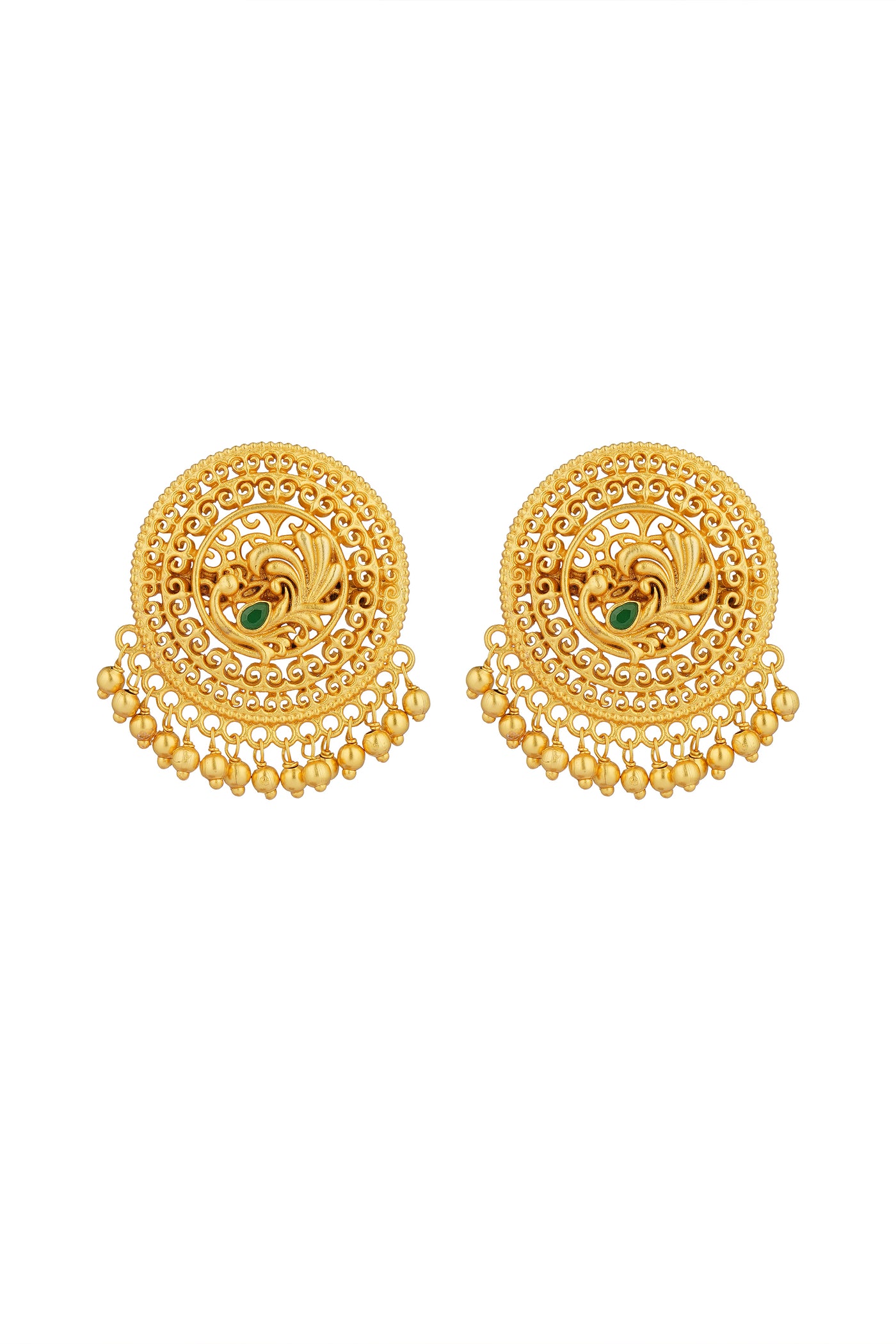 Zariin Majestic Mor Stud Earrings indian designer wear online shopping melange singapore