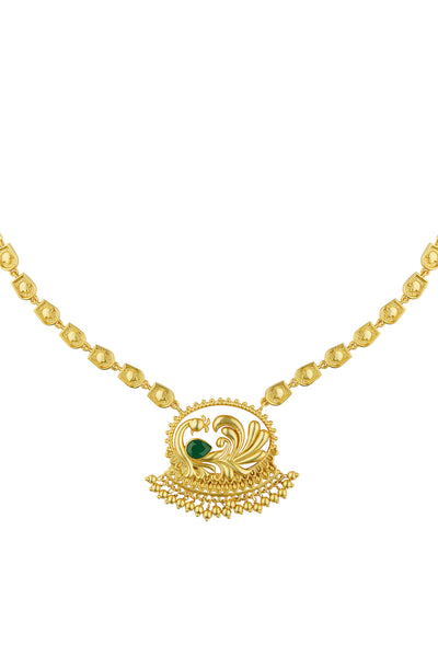 Zariin Peacock Enigma Pendant Necklace indian designer wear online shopping melange singapore
