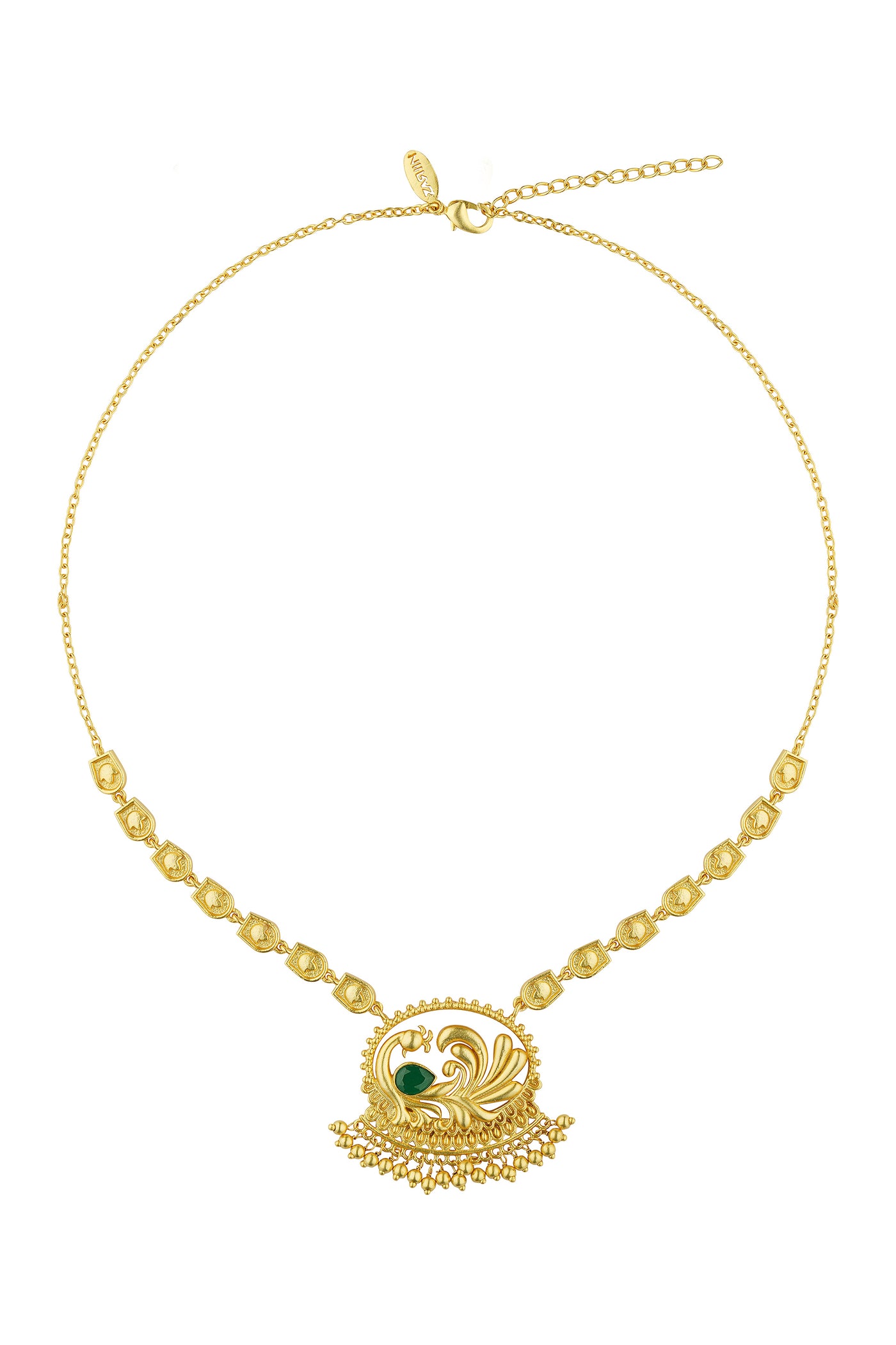 Zariin Peacock Enigma Pendant Necklace indian designer wear online shopping melange singapore
