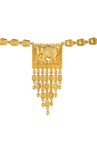 Zariin Timeless Tusk Pendant Necklace indian designer wear online shopping melange singapore