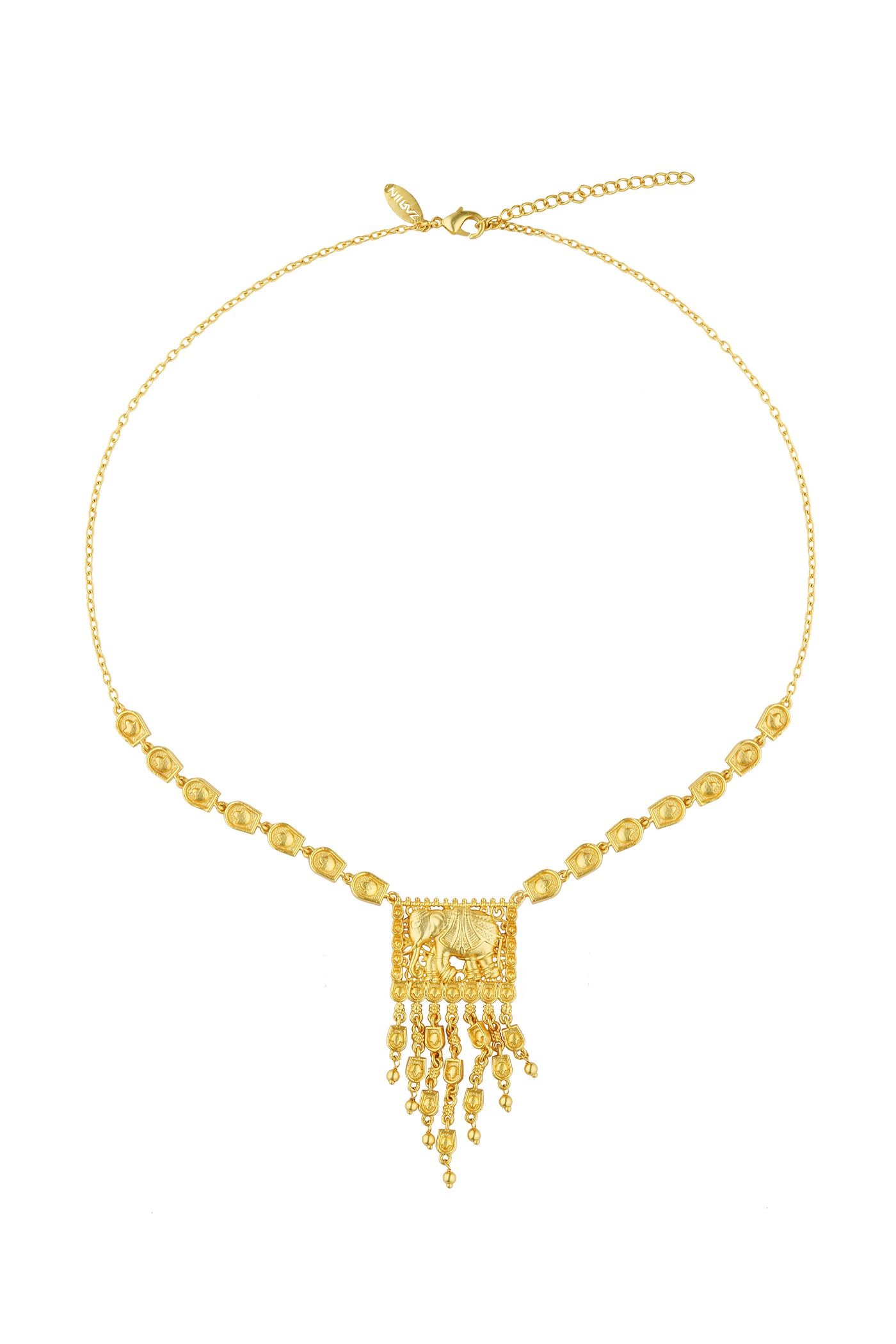 Zariin Timeless Tusk Pendant Necklace indian designer wear online shopping melange singapore