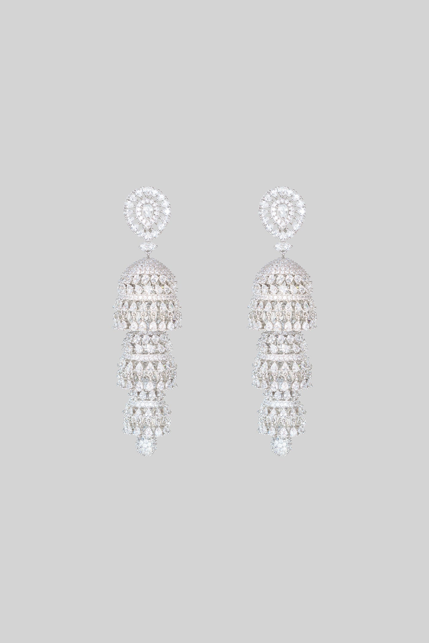 Zevar Bold And Exquisite Diamond Jhumki Danglers indian designer wear online shopping melange singapore