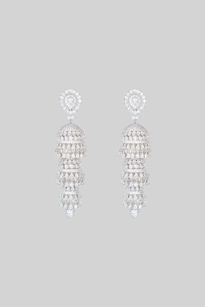 Zevar Bold And Exquisite Diamond Jhumki Danglers indian designer wear online shopping melange singapore