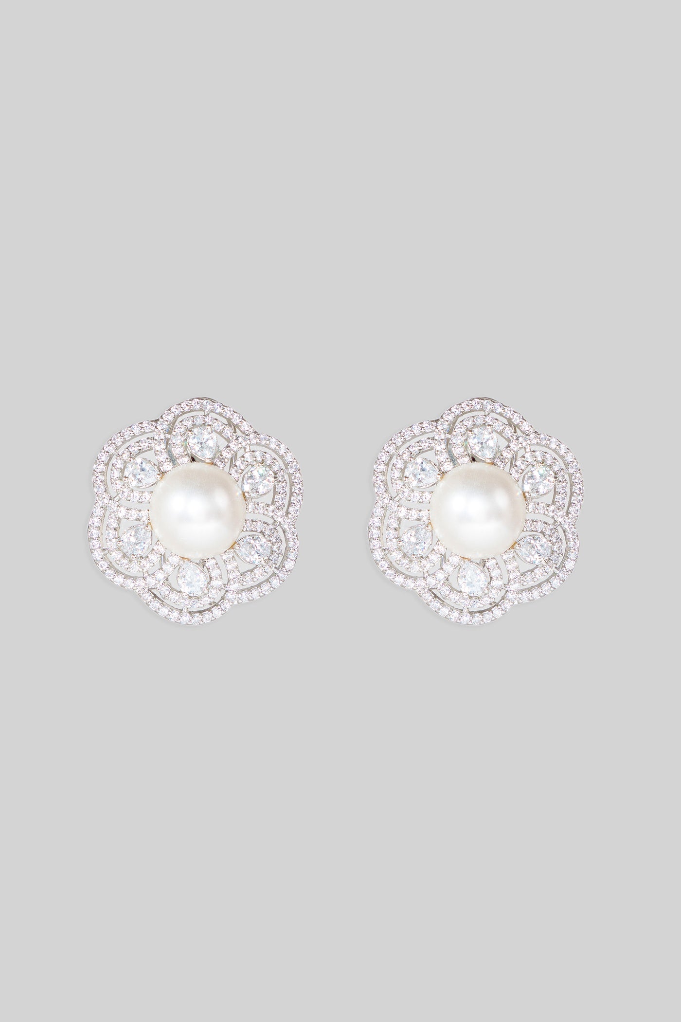 Zevar Classic And Elegant Pair Of Diamond Earrings indian designer wear online shopping melange singapore
