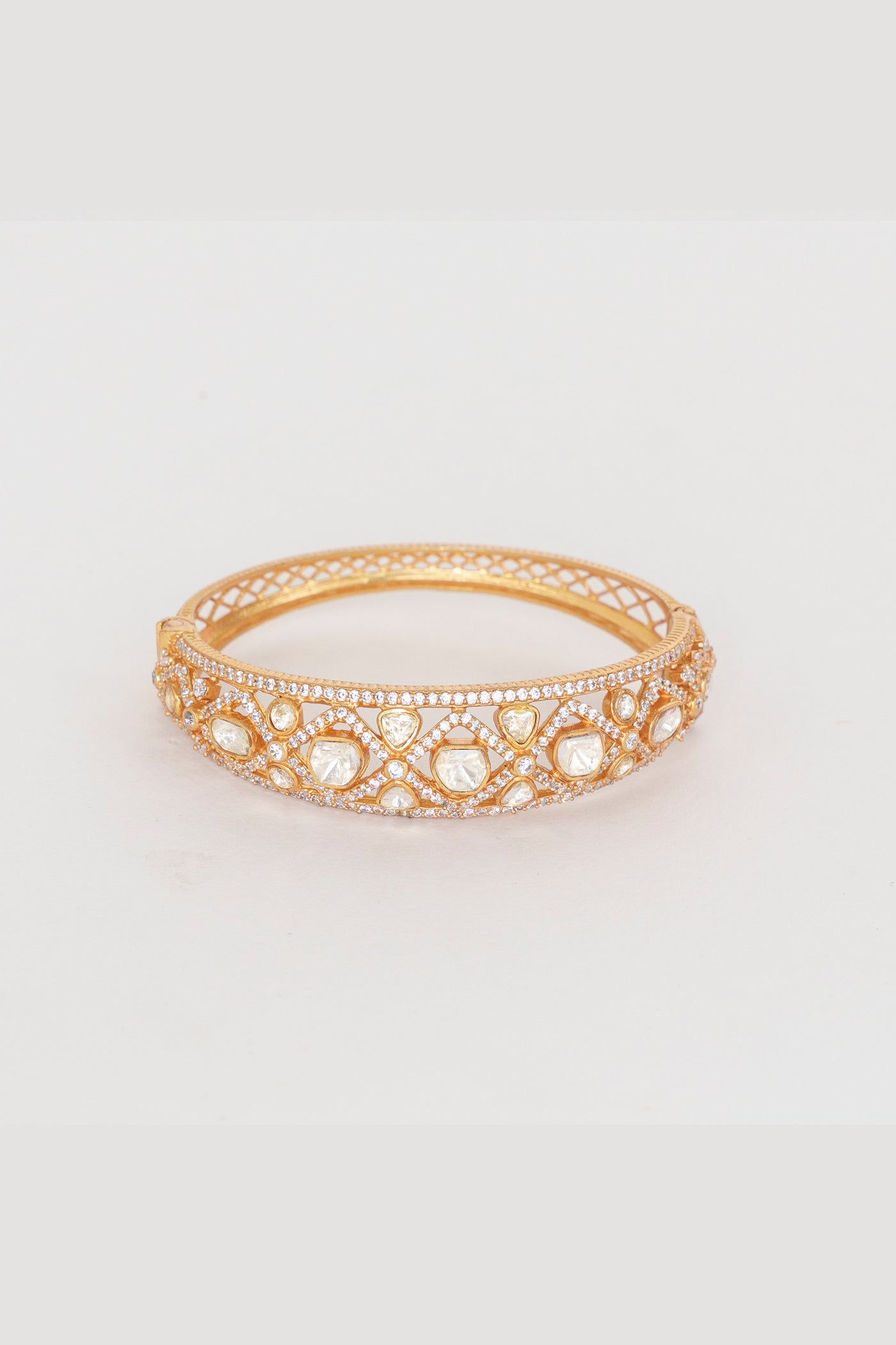 Zevar Classy And Stylish Kada Moissanite Bracelet indian designer wear online shopping melange singapore