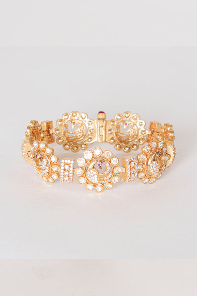 Zevar Classy And Stylish Moissanite Gold Bracelet indian designer wear online shopping melange singapore