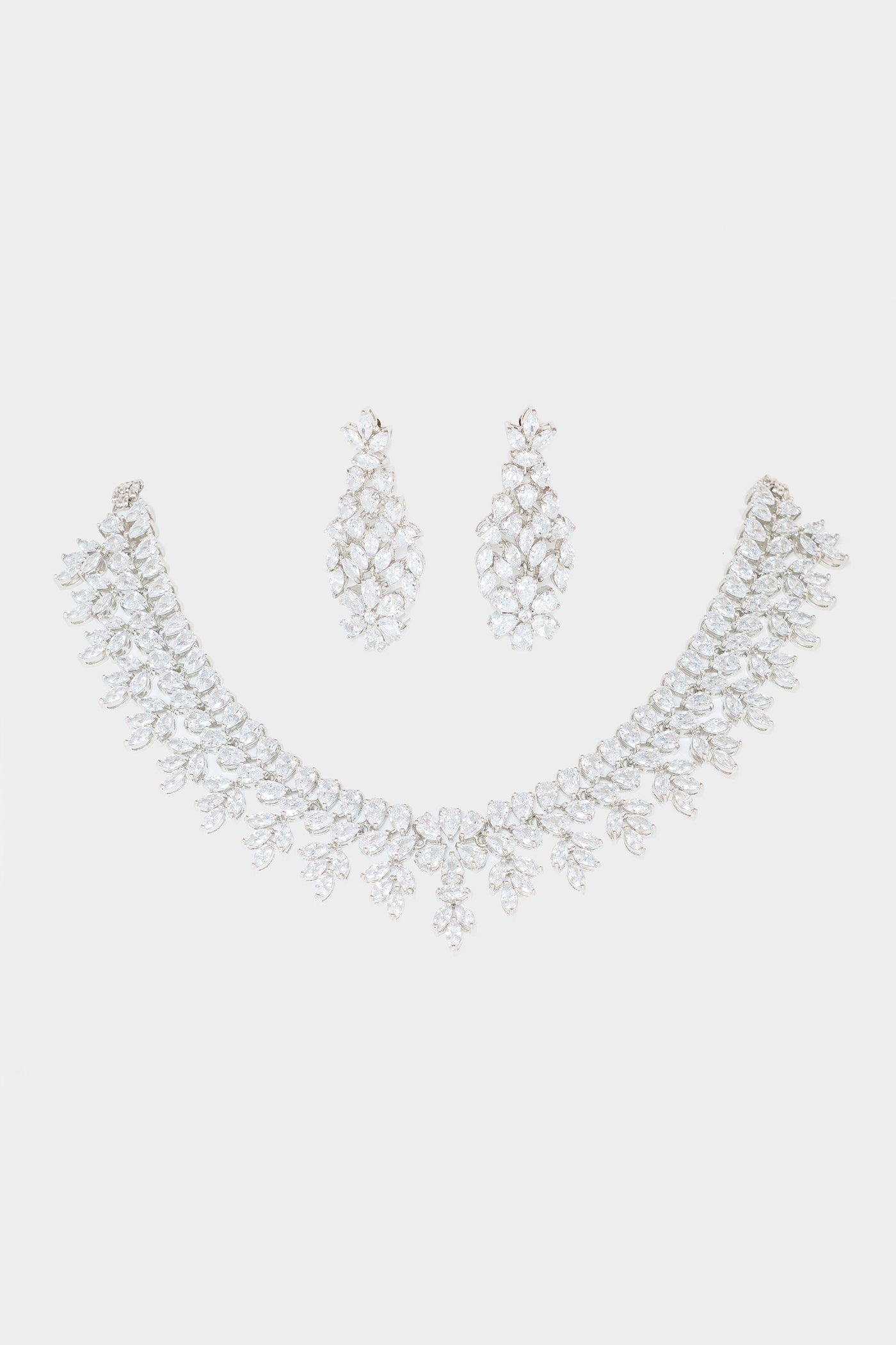 Zevar Classy Diamond Necklace Set indian designer wear online shopping melange singapore