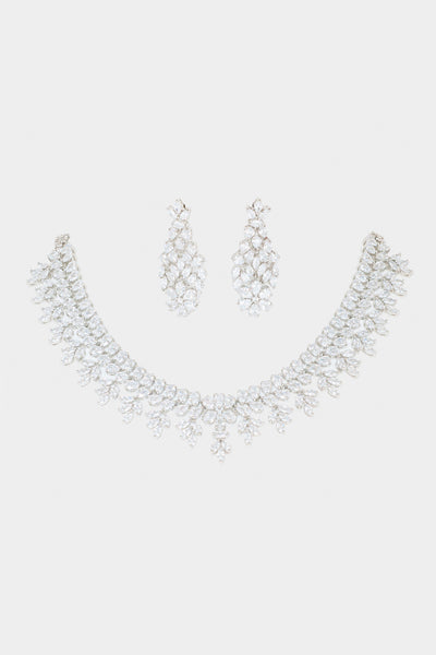 Zevar Classy Diamond Necklace Set indian designer wear online shopping melange singapore