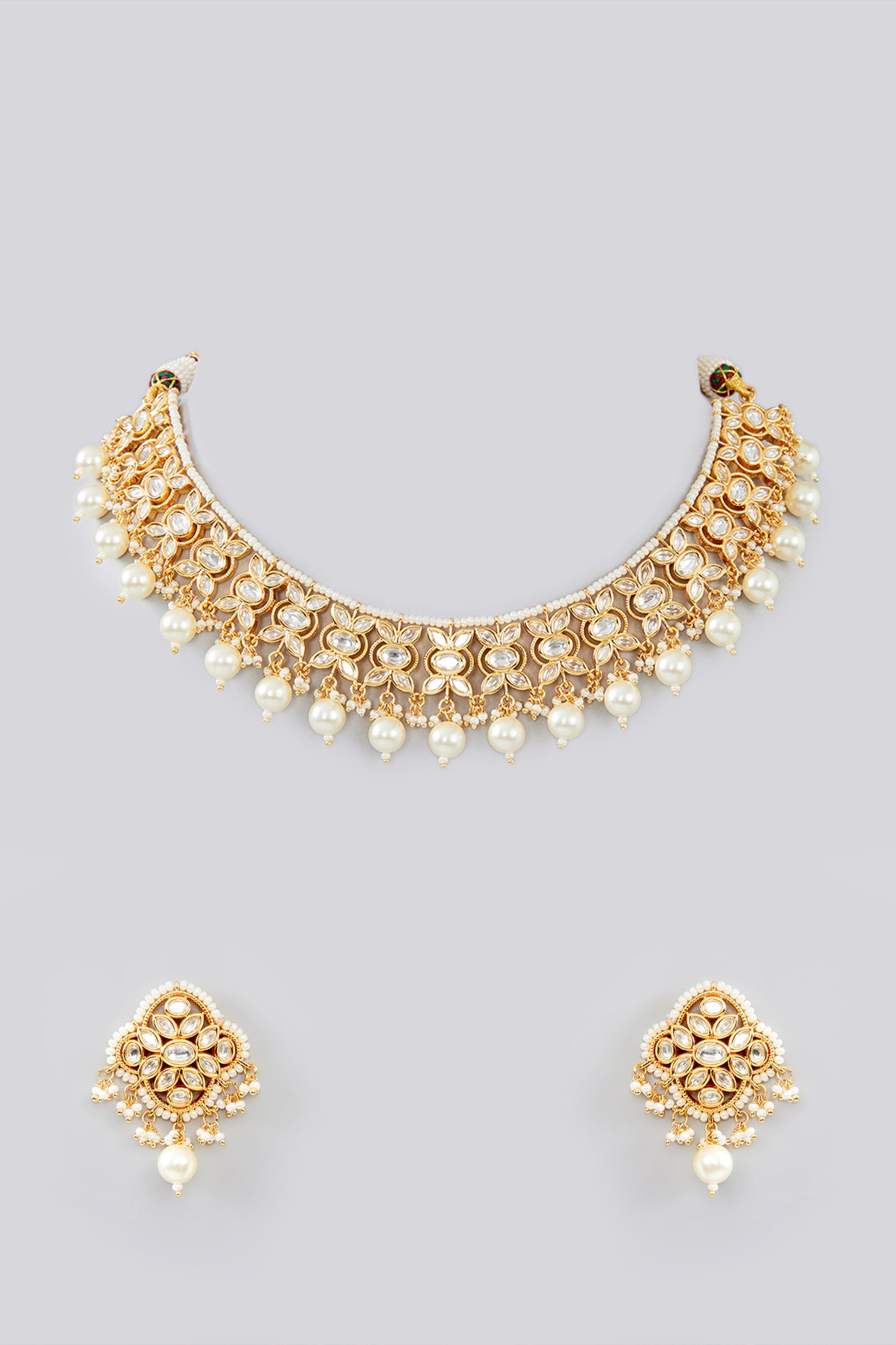 Zevar Kundan Stones Necklace indian designer wear online shopping melange singapore