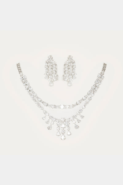 Zevar Layered Diamond Set indian designer wear online shopping melange singapore