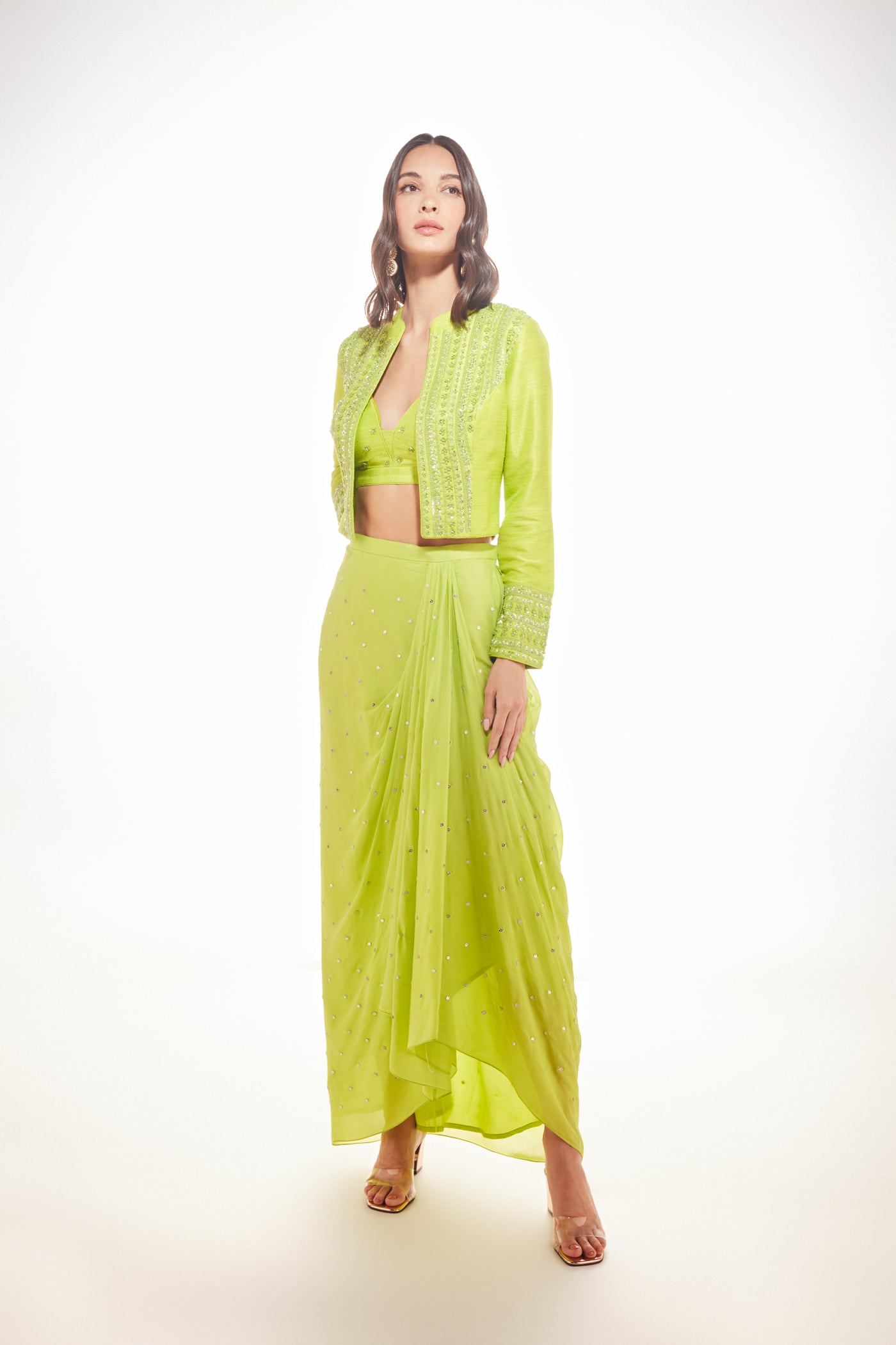 Chamee and Palak Madison Jacket Set indian designer wear online shopping melange singapore