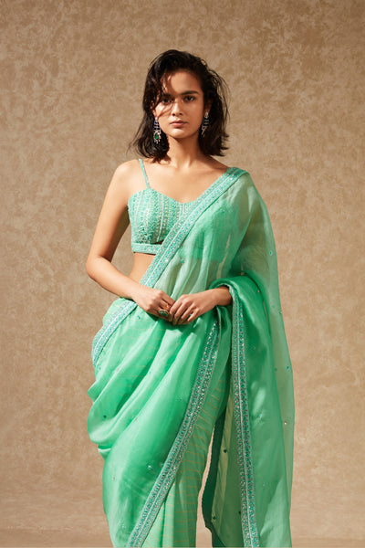 Chamee and Palak Misaki Sari indian designer wear online shopping melange singapore