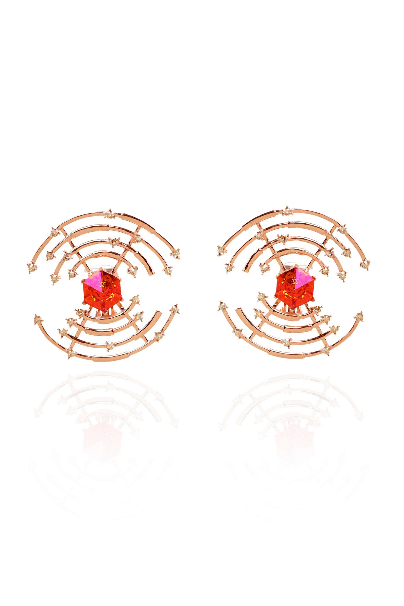 Esme Falcon Earrings coral fashion jewellery online shopping melange singapore indian designer wear