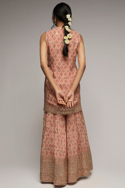 Gopi Vaid Nusrat selvless sharara set pink set indian designer womenswear fashion online shopping melange singapore