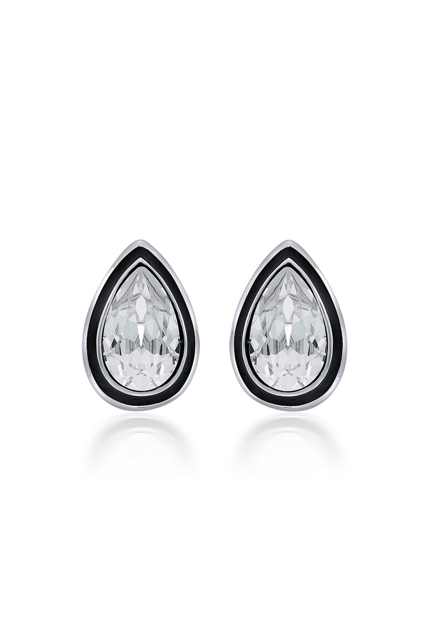 Isharya Bougie Crystal Studs In Rhodium Plated fashion jewellery online shopping melange singapore indian designer wear