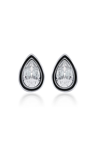 Isharya Bougie Crystal Studs In Rhodium Plated fashion jewellery online shopping melange singapore indian designer wear