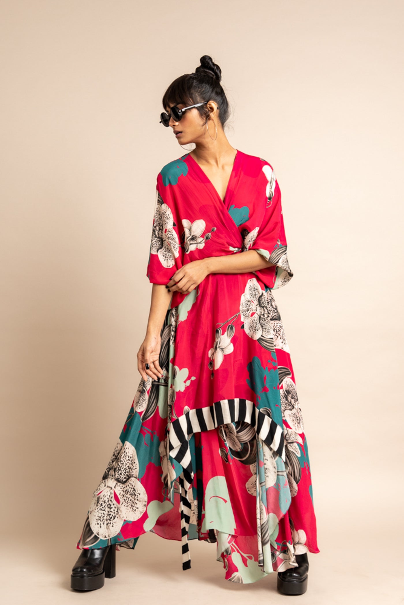 Nupur Kanoi Hanki Dress Magenta Online Shopping Melange Singapore Indian Designer Wear