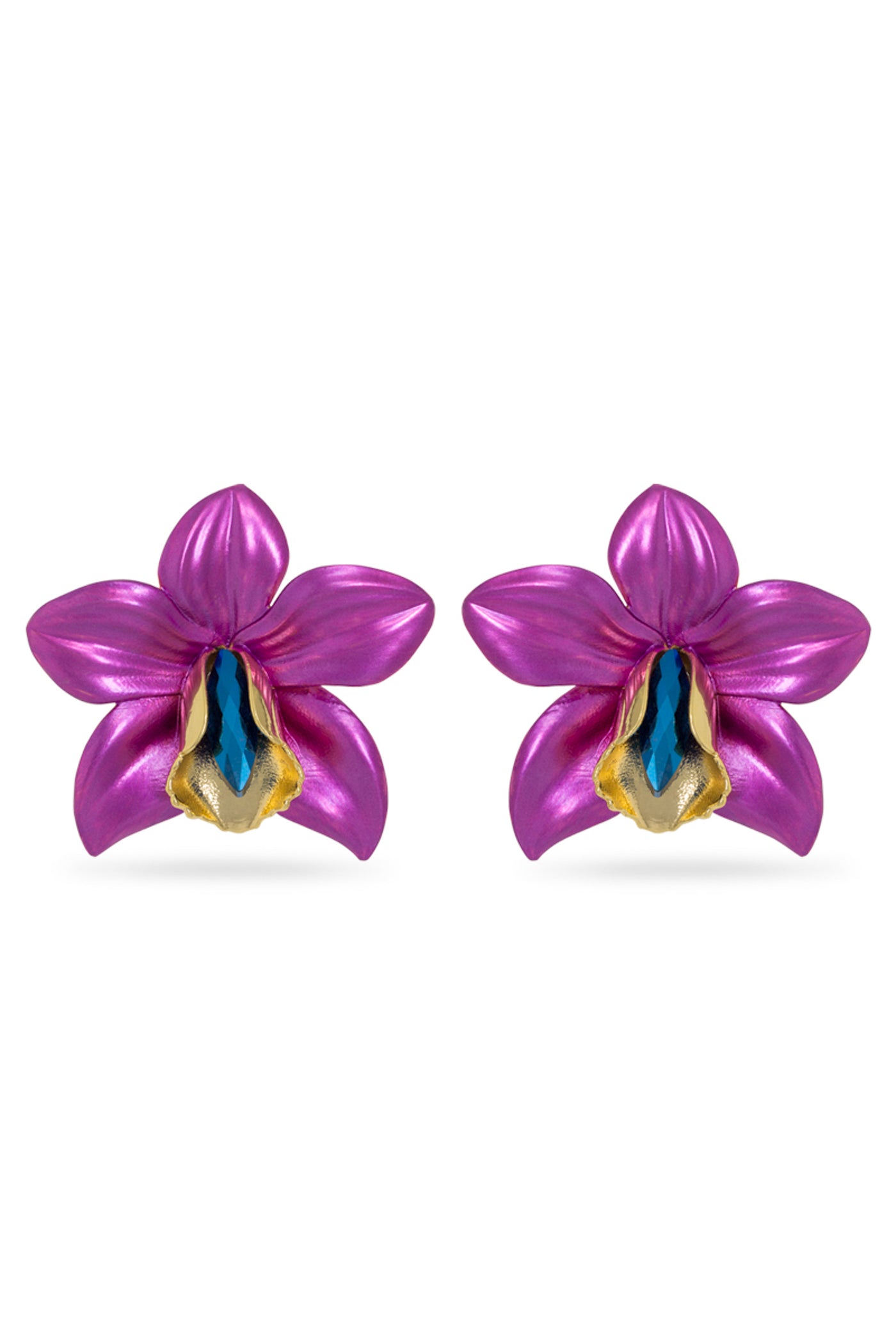 valliyan orchid earrings fashion jewellery online shopping melange singapore Indian designer wear